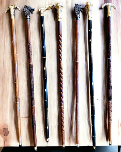 Bengala de Passeio "Jaguar Elegance" em Madeira de Manga - possibilidade de personalização com gravação