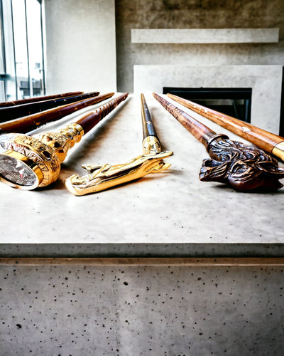 Bengala de Passeio "Jaguar Elegance" em Madeira de Manga - possibilidade de personalização com gravação