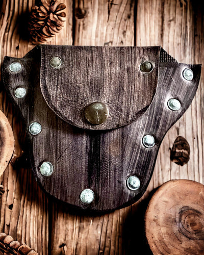 Bolsa Secreta do Duende da Floresta - Pequena Bolsa de Couro Feita à Mão