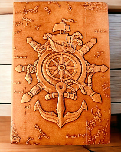 Cadernos com tema náutico "Nautica" com opção de personalização por gravação, para presente