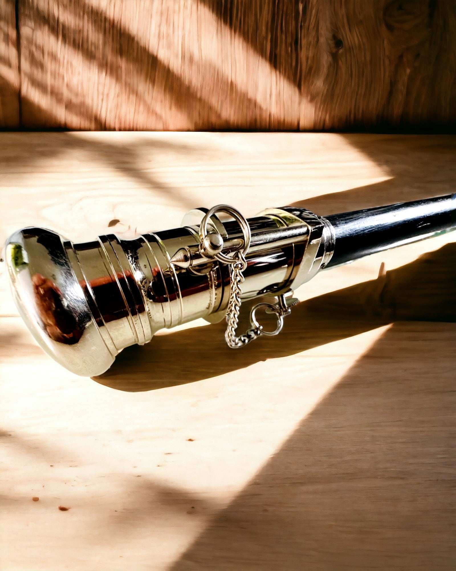 BASTÃO DE CAMINHADA COM PUNHO E FUNÇÃO DE LUNETA – ELEGANTE E MODERNO, 95 CM - capitão "Navigator's Crest"