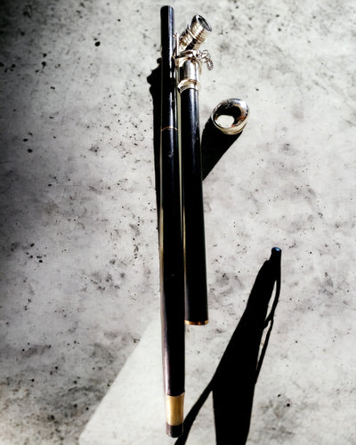 BASTÃO DE CAMINHADA COM PUNHO E FUNÇÃO DE LUNETA – ELEGANTE E MODERNO, 95 CM - capitão "Navigator's Crest"