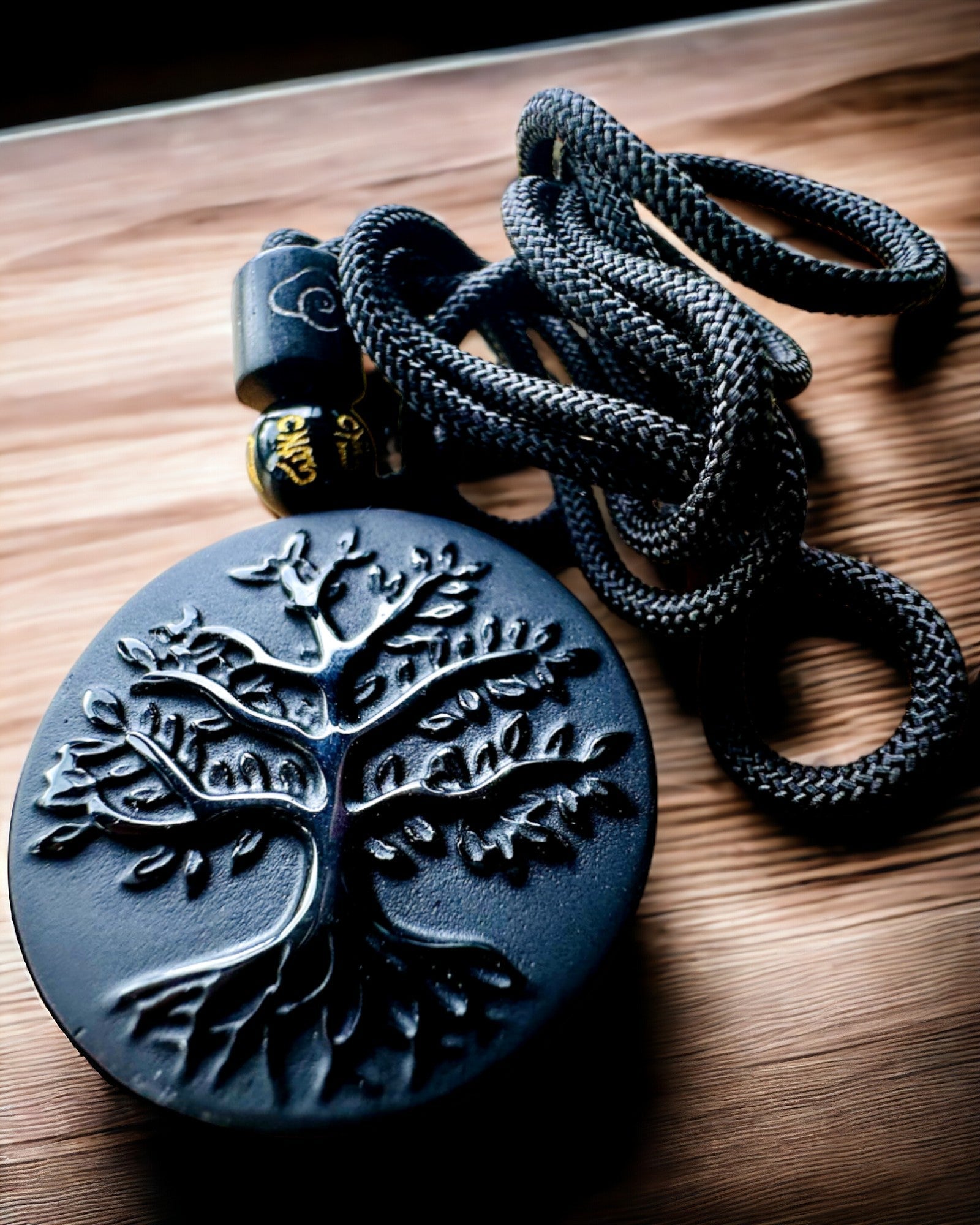 Colar "Árvore da Vida" de Obsidiana - personalização com gravação