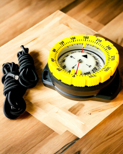 Bússola de mergulho AquaGuide - bússola à prova de água com função de luminescência e correia flexível, possibilidade de personalização