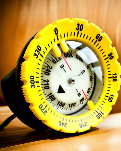 Bússola de mergulho AquaGuide - bússola à prova de água com função de luminescência e correia flexível, possibilidade de personalização