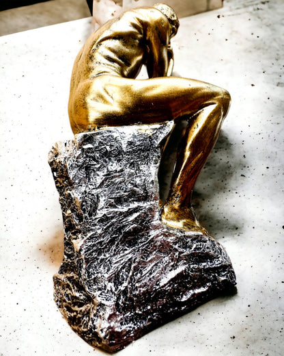 Złoty Myśliciel - Estatueta de resina, personalização com gravação