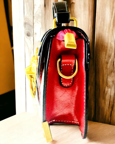 "Królewski Ryk" Saco Quadrado de Ombro com Cabeça de Leão