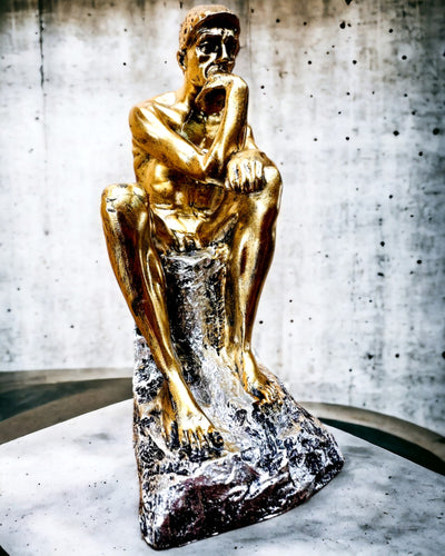 Złoty Myśliciel - Estatueta de resina, personalização com gravação