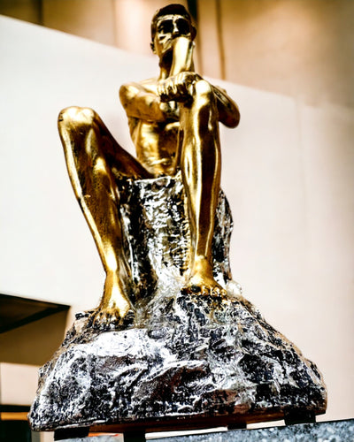 Złoty Myśliciel - Estatueta de resina, personalização com gravação