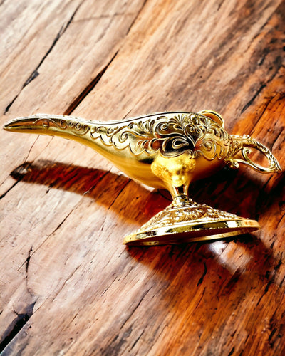 Lâmpada Mágica de Aladino com Opção de Gravação - Variante Clássica Dourada, entrelaçada