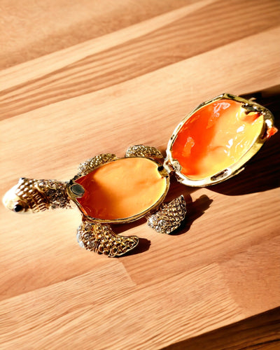 Caixa "Família de Tartarugas" - cor laranja, personalização com gravação