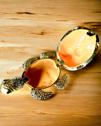 Caixa "Família de Tartarugas" - cor laranja, personalização com gravação