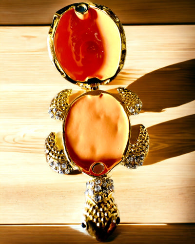 Caixa "Família de Tartarugas" - cor laranja, personalização com gravação