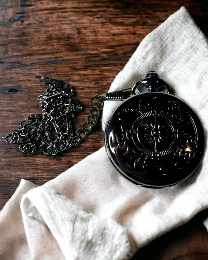 Bússola em estilo de relógio de bolso "Navigator" - Cor metal escuro