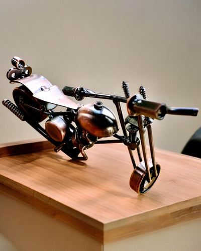 Modelo de Motocicleta Feito à Mão em ferro, Chopper, personalização, gravação para presente