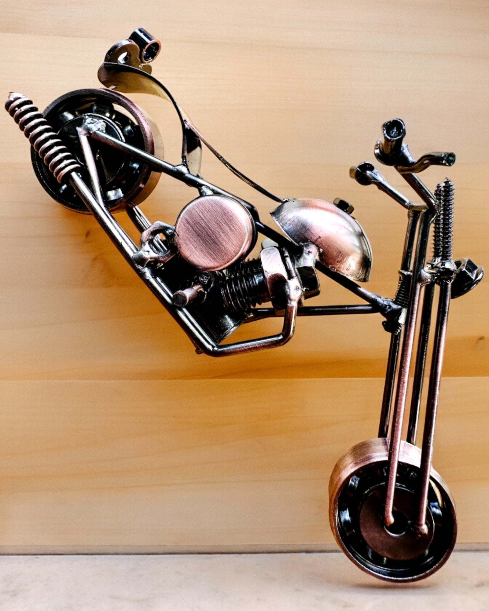 Modelo de Motocicleta Feito à Mão em ferro, Chopper, personalização, gravação para presente