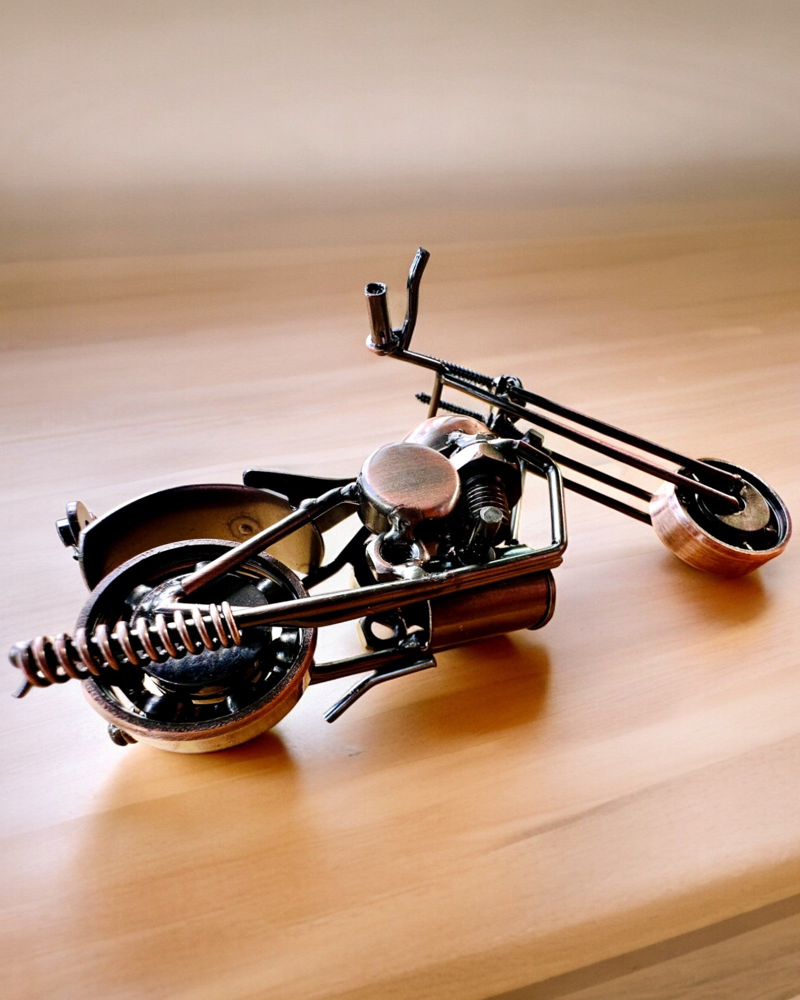 Modelo de Motocicleta Feito à Mão em ferro, Chopper, personalização, gravação para presente