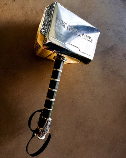 Martelo de Thor "Chief" - Martelo Artesanal Feito à Mão, personalização com gravação para presente