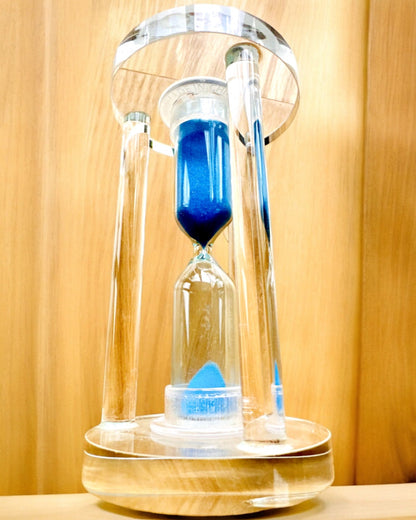 Ampulheta "Blue Elegance", 10 cm de altura, mede 10 minutos de tempo