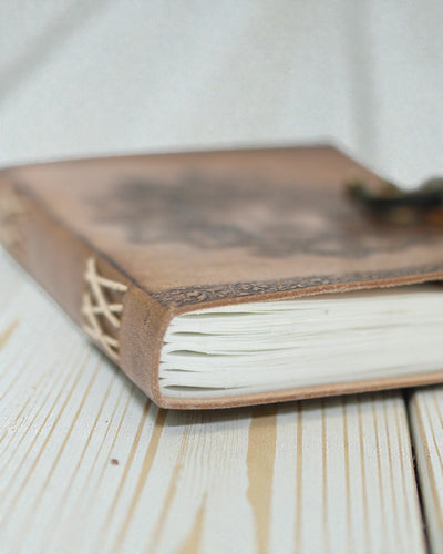 Sylva Spirit – Caderno de Couro Greenman com Fecho Metálico