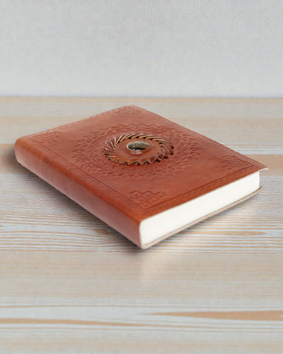 Aureum Vision – Caderno de Notas em Couro com Olho de Tigre