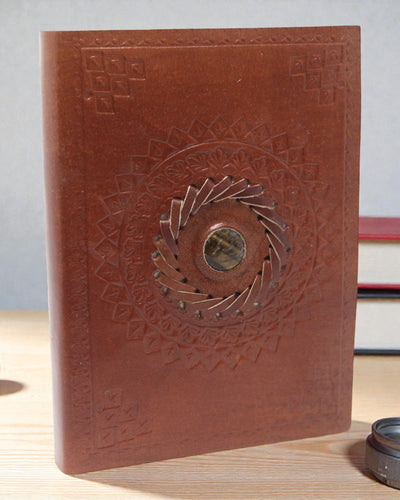 Aureum Vision – Caderno de Notas em Couro com Olho de Tigre