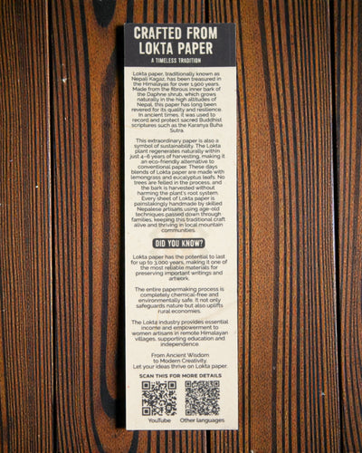 Nuvem de Algodão Azul – caderno Lokta grande com algodão azul 21 × 15 cm, 45 folhas