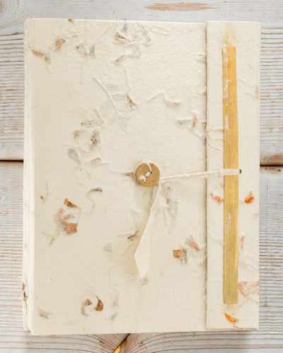 Caderno Grande Lokta Botanical Bloom – Flores (45 folhas, 21 x 15 cm)