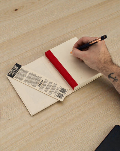 Caderno de folha de bodhi Lokta médio grande (15x12cm) - 45 folhas (sortido)