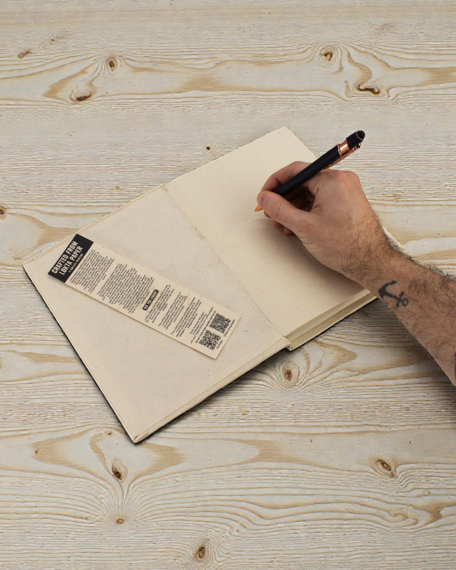 Caderno Lokta Grande Inspirações – Real Life Happens Offline (45 folhas, 21 x 15 cm)