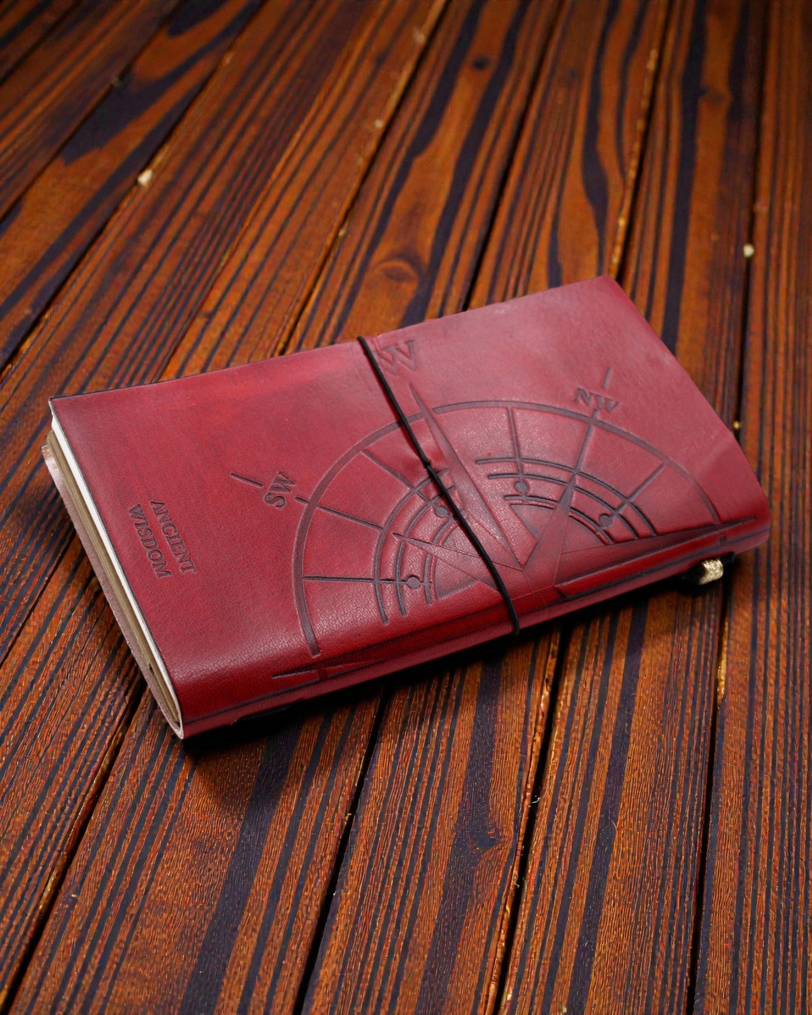 Caderno de Notas em Couro Feito à Mão Crimson Vision – Little Book of Big Plans (80 páginas)