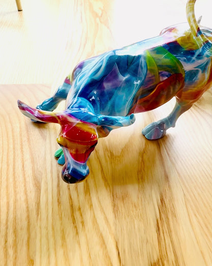 Escultura Decorativa Touro "BullArt" – Arte Única com Opção de Gravação - 4 variantes de cor, para presente personalizado