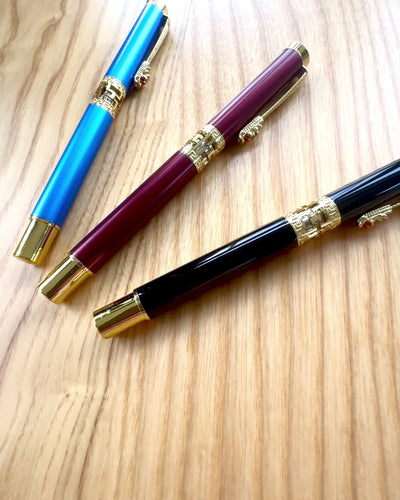 Caneta Elegante Dragão, 3 variantes de cores, possibilidade de personalização com gravação para presente