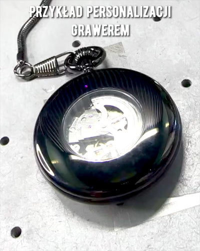 Relógio de Bolso Mecânico com Mecanismo Visível – Opção de Personalização