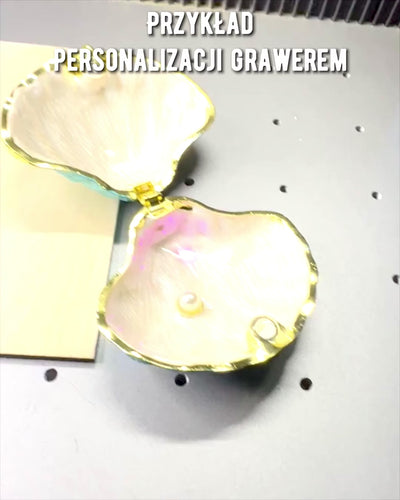 Skarbiec Wspomnień Muszelka - Cofre para Joias com possibilidade de personalização com gravação, presente