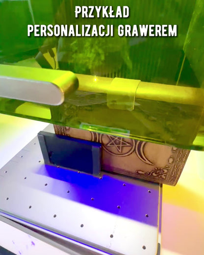 Dziennik Premium, Padrão Antigo, Caderno de Couro "Magiczna Kronika" 200 páginas, 2 variantes à escolha, personalização com gravação