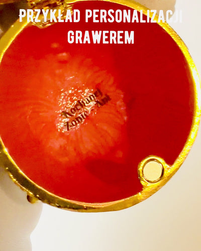 Ovo Fabergé Celestial – Organizador de Joias Esmaltado - cor azul céu. Personalização com gravação