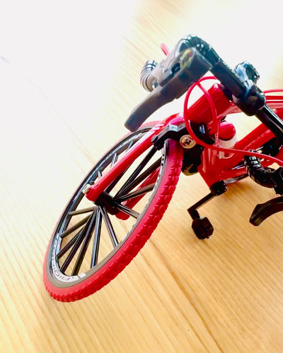 Modelo Miniatura de Metal Bicicleta Vermelha "SpeedMaster" personalização com gravação para presente, 2 variantes de cor
