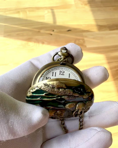 Relógio de Bolso "Vintage Explorer" com Possibilidade de Gravação