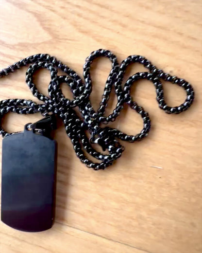 Colar Masculino Força Elegante - personalização com gravação para presente