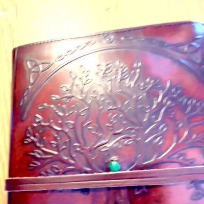 Caderno Grande de Pele Árvore da Vida – 20x16x2 cm