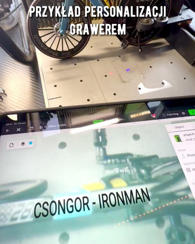 Miniatura de Modelo de Bicicleta de Triatlo "SpeedStorm 1.2" personalização com gravação para presente