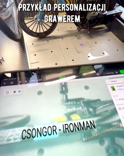 Miniatura de Modelo de Bicicleta de Triatlo "SpeedStorm 1.2" personalização com gravação para presente