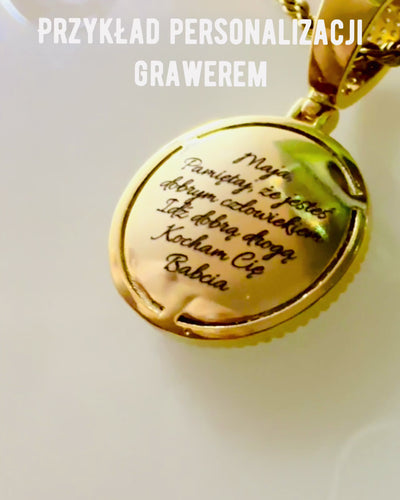 Colar com Pendente de Bússola em Estilo Glamour com Zircónias para Mulheres e Homens - 2 variantes à escolha, personalização com gravação para presente