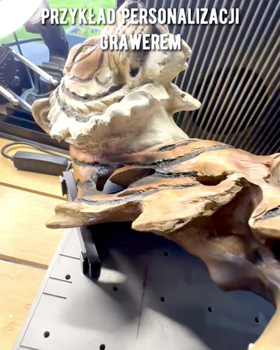 Estatueta "Tigre Rei da Selva" com Opção de Gravação, figura de 29 cm de altura, decoração para presente