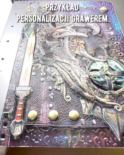 Crónica do Guerreiro Caderno com Tema de Cavaleiro, caderno com possibilidade de personalização com gravação para presente