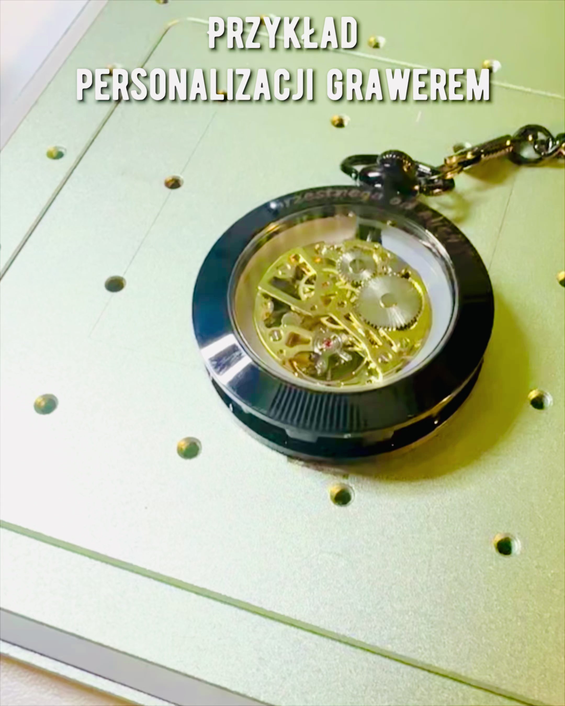Relógio de Bolso Mecânico em Estilo Retro, Resistente à Água, Semi-automático - cor Preta - Ideal para Presente, gravação