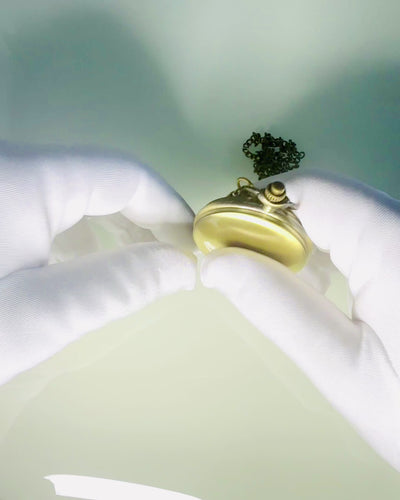 Relógio de bolso vintage personalizável - ouro escovado