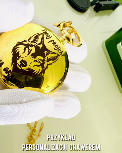 Relógio de Bolso Vintage Dourado com Possibilidade de Gravação