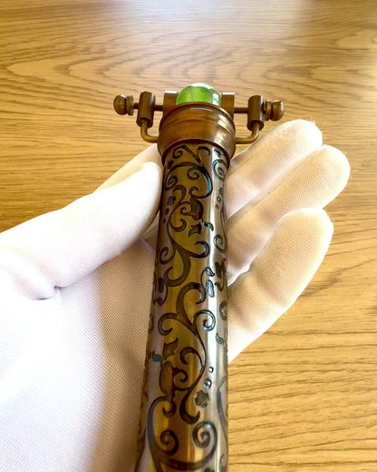 Caleidoscópio Vintage „Emerald Dreams”, 15 cm – feito à mão, possibilidade de personalização com gravação para presente